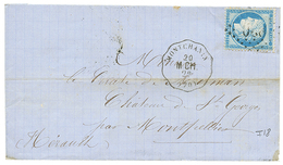 1874 25c(n°60) + Convoyeur MONTCHANAIN/M.CH Sur Lettre Avec Texte Du CREUSOT. Cote 340€. TB. - Other & Unclassified