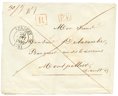 1846 T.13 SENECEY + R Encadré Des RECOMMANDEES + P.P Sur Enveloppe . Superbe. - Other & Unclassified