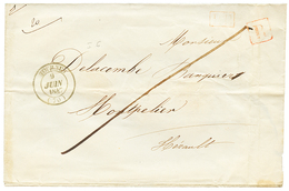 1847 T.14 TOURNUS + R Encadré Des RECOMMANDEES + P.P Sur Enveloppe Avec Texte. Superbe. - Other & Unclassified