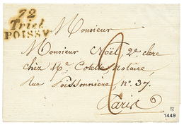 1823 Cursive 72 TRIEL / POISSY + Taxe 2. TTB. - Sonstige & Ohne Zuordnung