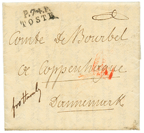 1825 P.74.P TOSTE Sur Lettre Pour COPENHAGUE Au DANEMARK. Destination Rare. - Otros & Sin Clasificación