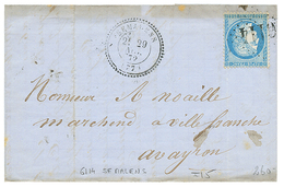 1872 25c(n°60) Obl. GC 6114 + T.24 SEMALENS Sur Lettre Avec Texte. TB. - Autres & Non Classés