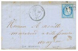 1872 25c(n°60) Obl. GC 6114 + T.24 SEMALENS Sur Lettre Avec Texte. TB. - Other & Unclassified