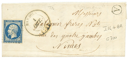 1855 20c(n°14) TB Margé Obl. PC 260 + T.14 BARJOLS + A = "VARAGES" Sur Lettre Avec Texte. TTB. - Altri & Non Classificati