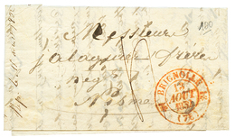 1832 T.12 BRIGNOLLE En Rouge Sur Lettre Avec Texte. TTB. - Altri & Non Classificati