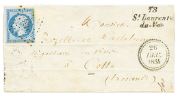 1854 20c(n°14) Obl. PC 3154 + Cursive 78 St LAURENT/ Du VAR + Dateur B Sur Lettre Avec Texte. TB. - Other & Unclassified