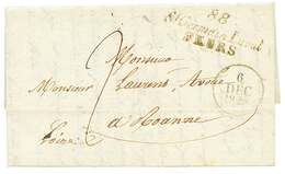 1828 Double Cursive 88 St GERMAIN LAVAL/ FEURS Avec Texte Daté "ST MARTIN LA FAUV.". TTB. - Altri & Non Classificati