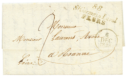 1828 Double Cursive 88 St GERMAIN LAVAL/ FEURS Avec Texte Daté "ST MARTIN LA FAUV.". TTB. - Other & Unclassified