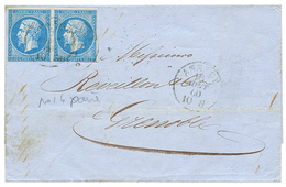 1860 FRANCE Paire 20c(n°14) Pd Obl. Cachet Sarde ANNECY Sur Lettre Pour GRENOBLE. TB. - Otros & Sin Clasificación
