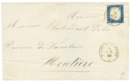 1860 SARDAIGNE 20c Obl. BOURG ST MAURICE Sur Lettre Pour MOUTIERS. TB. - Sonstige & Ohne Zuordnung