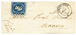 1852 SARDAIGNE 20c (trace De Pli) Obl. CHAMBERY Sur Lettre Avec Texte. TTB. - Altri & Non Classificati