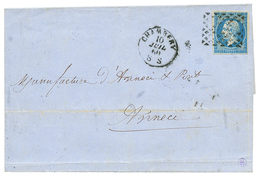 1860 FRANCE 20c(n°14) TB Margé Obl. ROMBI + CHAMBERY Sur Lettre Pour ANNECY. Superbe. - Otros & Sin Clasificación