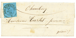 1853 SARDAIGNE 20c(n°5) Oblitération Centrale LES ECHELLES Sur Lettre Avec Texte. Superbe. - Other & Unclassified