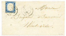 1858 SARDAIGNE 20c TTB Margés Obl. MOUTIERS Sur Lettre Avec Texte. B/TB. - Altri & Non Classificati