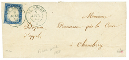 1858 SARDAIGNE 20c (pd) Obl. LA ROCHE Sur Lettre Pour CHAMBERY. Bureau RARE. Signé CALVES. TTB. - Altri & Non Classificati
