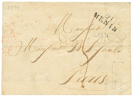 1810 91 MENIN Avec Texte Daté "WENCLYHEIM". TTB. - 1792-1815: Départements Conquis