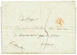 HAITI - Marque De CENSURE : An 12 Lettre Avec Entete Illustrée ARME DE ST DOMINGUE Datée QUARTIER GENERAL De JEREMIE 12  - Legerstempels (voor 1900)