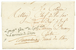 An 9 Marque L'Insp. Gen. De L'INF./ De L'ARMEE Du RHIN Sur Lettre Avec Entête Datée De STRASBOURG Pour L' ARMEE Du RHIN. - Sellos De La Armada (antes De 1900)