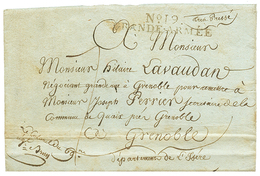 1806 N° 19 GRANDE ARMEE Sur Lettre Avec Texte Daté "Chateau De BABENHAUSEN Prés MEMMINGEN". RARE. TTB. - Legerstempels (voor 1900)