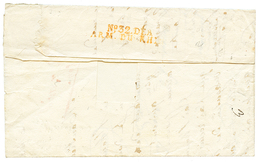 1809 Cachet Trés Rare N°32 DEB/ ARM. DU RHIN En Rouge Au Verso D'une Lettre Avec Texte De MADRID Pour Le QUARTIER GENERA - Marques D'armée (avant 1900)