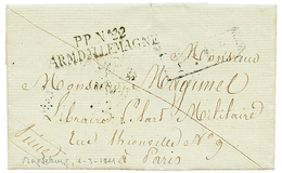 1811 P.P N°22 ARM. D' ALLEMAGNE Sur Lettre Avec Texte Daté "MAGDEBURG" Pour PARIS. RARE. Superbe. - Bolli Militari (ante 1900)