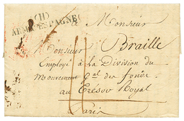 1824 (H) ARM. D' ESPAGNE Sur Lettre Avec Texte De BURGOS Pour La FRANCE. TTB. - Marques D'armée (avant 1900)