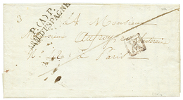 1826 P.(A).P ARM. D' ESPAGNE Sur Lettre Avec Texte De BARCELONNE Pour La FRANCE. TTB. - Marques D'armée (avant 1900)