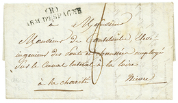 1828 (R) ARM. D' ESPAGNE Sur Lettre Avec Texte De CADIZ Pour La FRANCE. TTB. - Legerstempels (voor 1900)