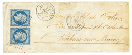 CRIMEE : 1855 Paire 20c(n°14) Obl. AOP + ARMEE D' ORIENT Bau P Sur Enveloppe Pour La FRANCE. TB. - Legerstempels (voor 1900)