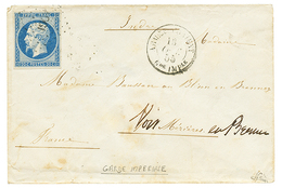 "GARDE IMERIALE" : 1855 20c(n°14) TB Margé Obl. AOGI + ARMEE D' ORIENT Gde IMPle Sur Enveloppe Pour La FRANCE. RARE. Cot - Bolli Militari (ante 1900)