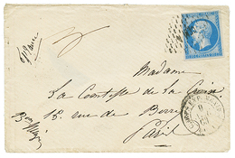 1863 20c(n°14) Obl. CEMA + CORPS EXP. MEXIQUE Bau A Sur Enveloppe Avec Texte Daté "MEXICO 9 Oct 1863" Pour PARIS. RARE A - Bolli Militari (ante 1900)