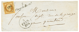 1854 10c PRESIDENCE (n°9) Filet à Peine Effleuré En Un Point Sinon TTB Margé Obl. PC 1281 + Cursive 2 FLAVY-LE-MARTEL +  - 1852 Louis-Napoléon