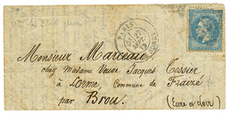 1870 20c(n°29) Obl. Etoile + PARIS 27 Sept 70 Sur Lettre Pour BROU (3 Oct 70). Ballon "LES ETATS-UNIS. TB. - Guerre De 1870
