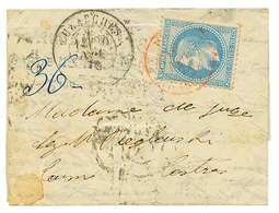 1870 20c(n°29) Obl. PARIS SC 16 Nov 70 Rouge + Cachet De Passage LUZARCHES 20 Nov 70 (cote +875€) Sur Lettre Avec Texte  - Guerre De 1870