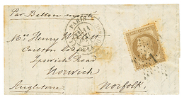 1871 30c(n°30) Obl. Etoile 1 + PARIS 11 Janv 71 Sur Lettre Pour NORWICK (ANGLETERRE) Avec Arrivée (20 Janv 71). Ballon " - Guerra De 1870