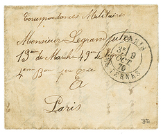 PARIS LES TERNES 9 Oct 70 + "CORRESPONDANCE MILITAIRE" Sur Lettre Pour PARIS. TTB. - Guerra De 1870