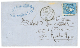 PIQUAGE De MARENNES Sur 20c BORDEAUX : 1871 20c BORDEAUX Avec Piquage Spécial Sur Lettre De MARENNES. Trés Rare Avec émi - 1870 Uitgave Van Bordeaux