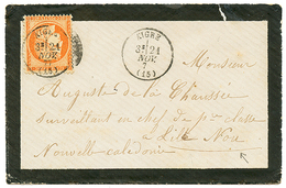 "Destination BAGNE De L' ILE De NOU En NLLE CALEDONIE" :1877 40c CERES Obl. T.16 AIGRE Sur Enveloppe Pour Le SURVEILLANT - 1871-1875 Cérès