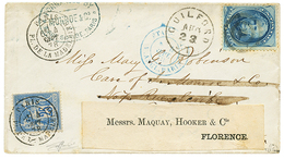 1878 USA 5c Sur Lettre De GUILFORD Pour PARIS Réexpédiée En ITALIE Avec 25c SAGE Obl. PARIS. TTB. - Andere & Zonder Classificatie