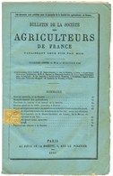 1880 3c SAGE Jaune (n°86) Obl. PARIS Sur BULLETIN DES AGRICULTEURS Complet (50 Pages). Utilisation Trés Du N°86 Seul Sur - Altri & Non Classificati