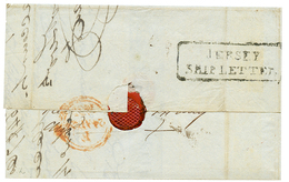 "JERSEY SHIP LETTER" : 1837 JERSEY SHIP LETTER Sur Lettre Avec Texte De RIO DE JANEIRO (BRESIL) Pour LONDRES. Rare. TTB. - 1701-1800: Voorlopers XVIII