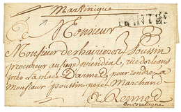 1753 NANTES + "MARTINIQUE" Manuscrit (rare) Sur Lettre Avec Texte De ST PIERRE MARTINIQUE Pour RENNES. Entrée Rare. TB. - Poste Maritime