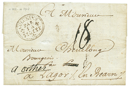 1786 COLONIES PAR LA FLOTTE + Verso DEBOURSE De PAU Manuscrit Sur Lettre Avec Texte De ST PIERRE MARTINIQUE Pour PAU Red - Poste Maritime