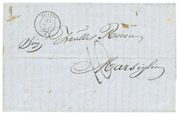 1854THABOR 25 Mai 54 + Taxe 10 Sur Lettre De CONSTANTINOPLE Pour La FRANCE. Rare. Superbe. - Posta Marittima