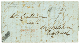 GUERRE DE CRIMEE : 1855 Cachet ALEXANDRE 12 Aout 55 + Taxe Sur Lettre Avec Texte De CONSTANTINOPLE Pour L' ANGLETERRE. T - Correo Marítimo