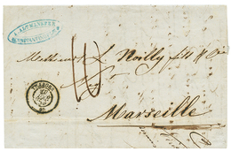 1855 THABOR 17 Aout 55 + Taxe 10 Suir Lettre Avec Texte De CONSTANTINOPLE Pour MARSEILLE. TB. - Poste Maritime