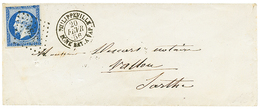 1856 20c(n°14) Pd Obl. PC 3734 + PHILIPPEVILLE BONE BAT. A VAP. Sur Env. Pour La FRANCE. TTB. - Correo Marítimo