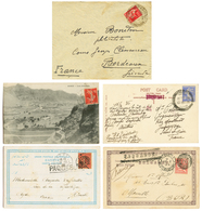 Cachets PAQUEBOTS : Lot De 5 Lettres/cartes Avec FREMANTLE, MADRAS, ADEN( 3 Types Diff.). TB. - Poste Maritime