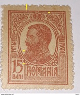 Error ROMANIA 1909 KING CHARLES I, 15B , POINT AT 5 IN BOX 15BANI, SEE 8MAGE, UNUSED WITH GUMM, PAPER WAR - Abarten Und Kuriositäten