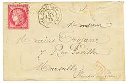 1874 80c CERES Obl. ANCRE + PORT-SAID PAQ FR N N°5 Sur Enveloppe Pour MARSEILLE. Rare. TB. - Other & Unclassified